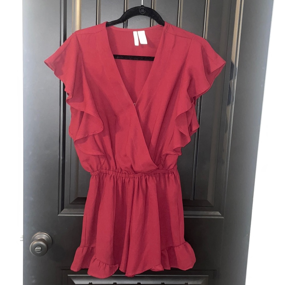 Burgundy romper